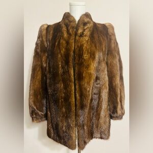 Saga Mink Rich Brown Fur Coat